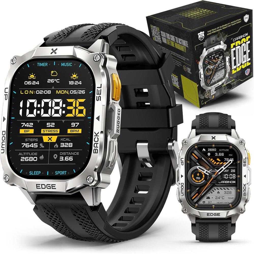 Smartwatch CARBINOX Edge con AMOLED, Bluetooth, resistente al agua, GPS y llamadas para Android e iO