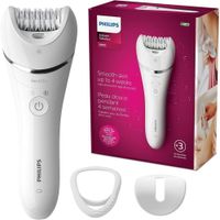 Philips Depiladora Serie 8000 para Mujer, eficiente con discos cerv°micos y accesorios. Uso hv?medo