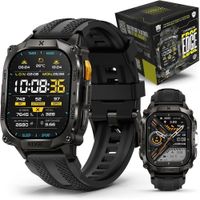 CARBINOX Edge Smart Watch Rugged con AMOLED, acero inoxidable, resistencia IP69K/5ATM, rastreadores
