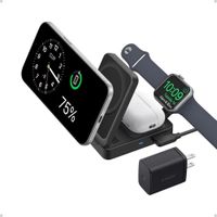 Anker MagGo Estaciv=n de carga 3 en 1 para iPhone 17, compatible MagSafe, Qi2 certificado, Apple Wat