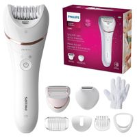 Philips Depiladora Serie 8000 Hv?medo y Seco con 8 Accesorios Incluidos para una Experiencia de Depi