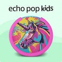 Amazon Echo Pop Kids, disev±ado para niv±os, con control parental y 6 meses de Amazon Kids+, disev±o
