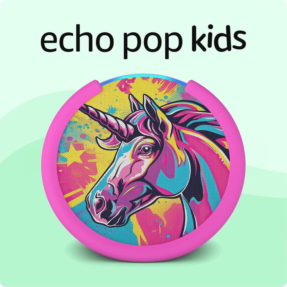 Amazon Echo Pop Kids, disev±ado para niv±os, con control parental y 6 meses de Amazon Kids+, disev±o