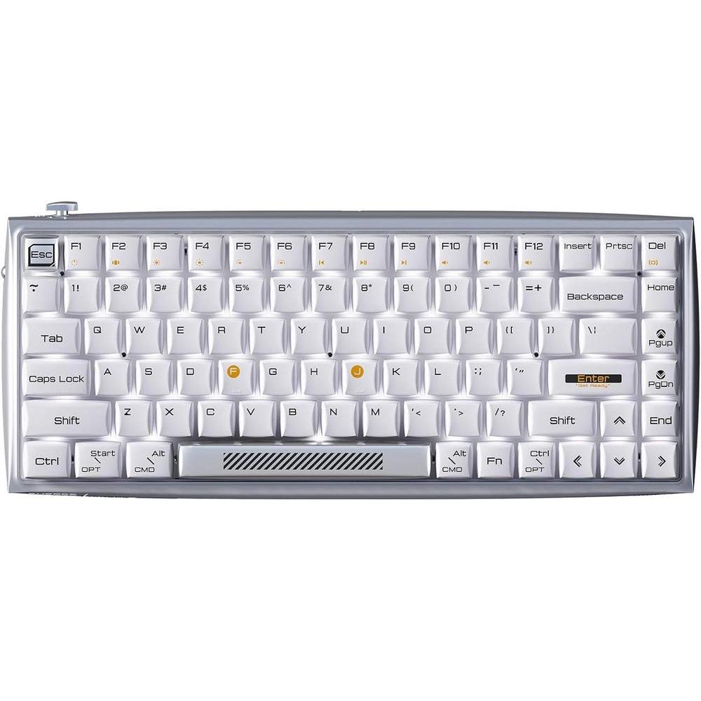 Teclado mecv°nico inalv°mbrico Ollyn K710 con 84 teclas, Bluetooth y retroiluminaciv=n LED, compatib