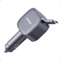 Anker Cargador de coche USB-C, carga rv°pida de 75W, ultracompacto con cable retrv°ctil para mv?ltip