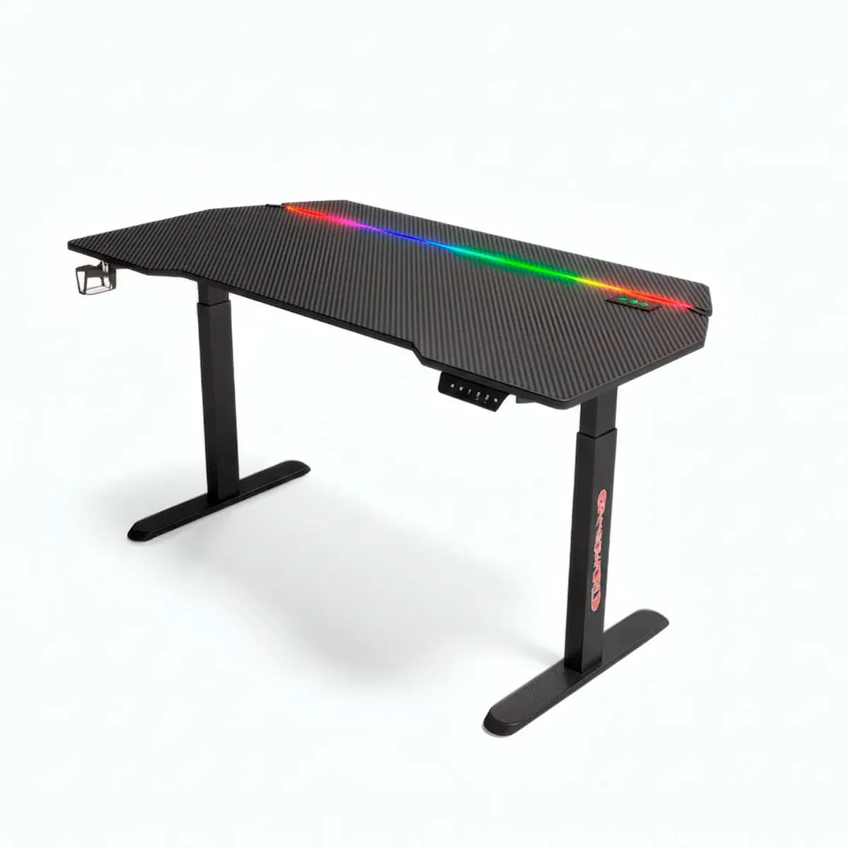 Escritorio Gamer Eléctrico Elevable Haven Y-111 Tablero MDF 160 × 75 cm RGB