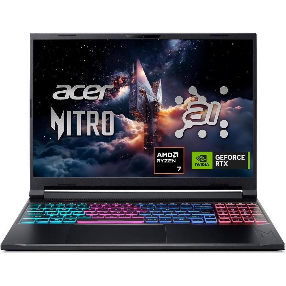 Acer Nitro V 16S Ai Laptop Gamer, 16"" Wuxga Ips 180Hz, Amd Ryzen 7 260, 32Gb Ddr5, 1Tb Ssd, Gpu Rtx