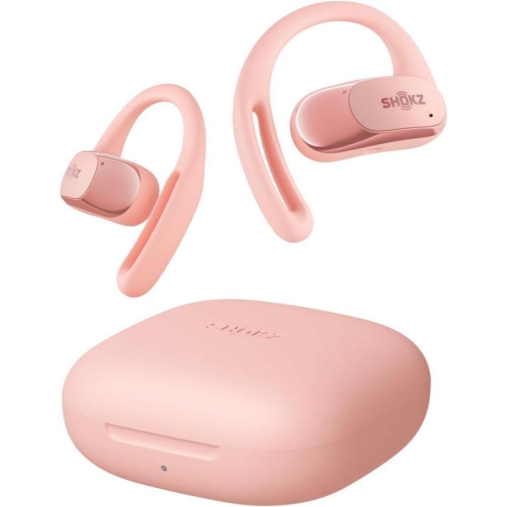 SHOKZ OpenFit Air en rosa, auriculares de oreja abierta, verdaderamente inalv°mbricos, resistentes a