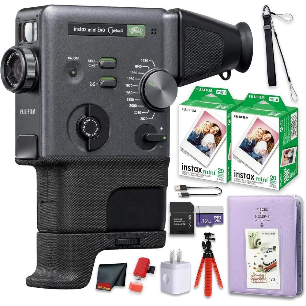 Fujifilm Instax Mini Evo - Cv°mara hv?brida instantv°nea, impresora para smartphones, video y fotogr