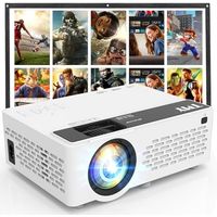 TMY 1080P Full HD Portable Mini Projector, Bluetooth Movie Projector, Compatible with TV Stick/Smart