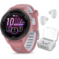 Wearable4U Garmin Forerunner 265S Music GPS Running Smartwatch en color rosa con pantalla tv°ctil AM