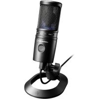 Audio-Technica AT2020USB-X Micrv=fono USB de condensador cardioide, ideal para estudio y videoconfer
