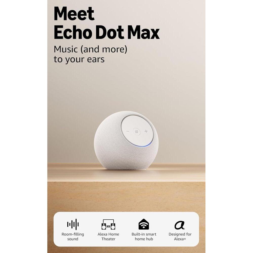 Amazon Echo Dot Max: bocina inteligente con Alexa, sonido envolvente y hub de Smart Home integrado,
