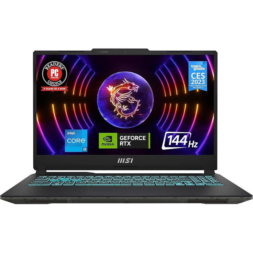 Msi Cyborg 15 Laptop: Intel Core I5, Rtx 2050, 15.6"" Fhd, 144Hz, 16Gb Ram, 512Gb Ssd, Usb-C, Windows