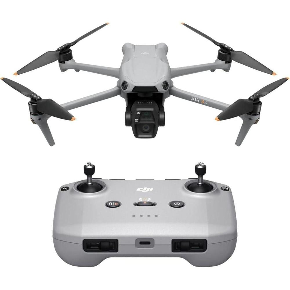 Dron DJI Air 3S (RC-N3) cv°mara dual CMOS 1"" video HDR 4K/60fps con rango dinv°mico de 14 paradas, v