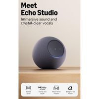 Amazon Echo Studio con sonido espacial inmersivo y Dolby Atmos, control de casa inteligente y protec