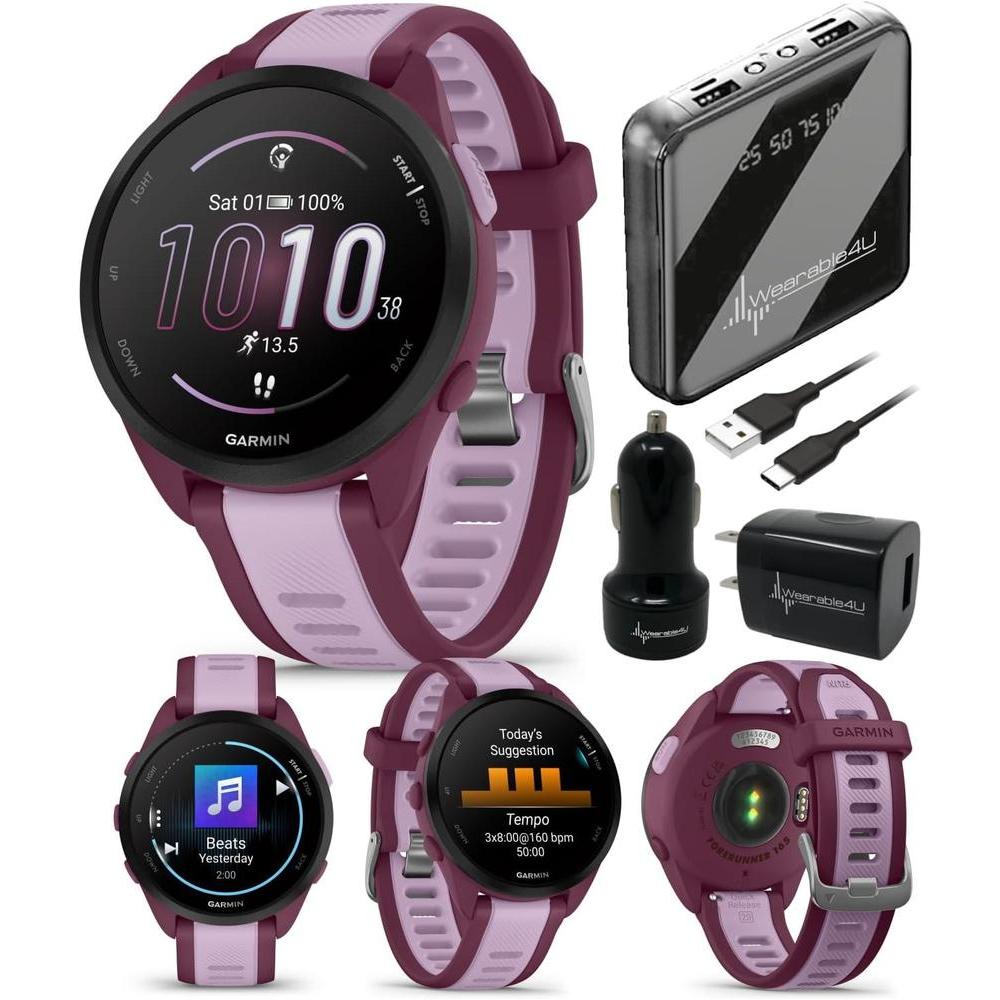 Garmin Forerunner 165 Smartwatch Mv?sica, Pantalla AMOLED, Mv©tricas Avanzadas De Entrenamiento Y Re