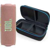 JBL Flip 7 Rosa con Funda Protectora Divvi, Bocina Bluetooth Portv°til, Impermeable, A Prueba de Pol
