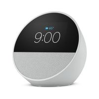 Nuevo Amazon Echo Spot 2024, despertador inteligente con sonido vibrante Blanco Glaciar con Alexa in