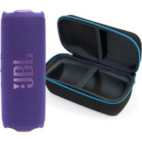 JBL Flip 7 Pv?rpura con sonido potente a prueba de agua y funda protectora rv?gida negra para aventu