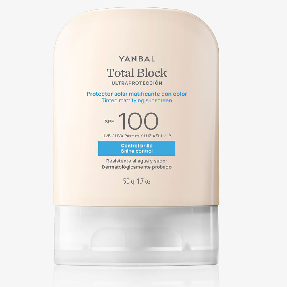 Total Block Protector Solar Matificante con Color SPF100