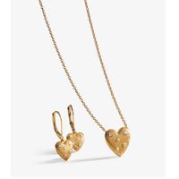 Colección Corazone Cristal Collar y Arete