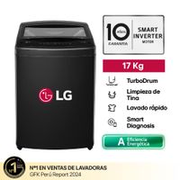 Lavadora Lg Wt17obvtb Turbodrum 17kg Negro Onyx