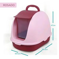 Arenero para Gato cerrado tipo Iglu - Rosado