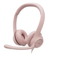 Audifono Logitech H390 con Microfono Usb Cable Rosado