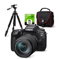 Cámara Canon EOS 90D DSLR + Con Lente EF-S 18-135 MM IS USM + Kit Deluxe