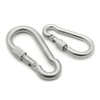 Gancho Mosquetón Arnés De Acero Inoxidable 8cm Con Seguro