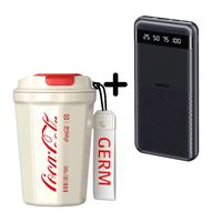 Combo Vaso Coca-Cola Beige 390 ml + Power Bank Remax RPP-10 Negro