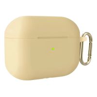 CASE FUNDA DE SILICONA PARA AIRPODS PRO 3 GENERACION 2025 BEIGE