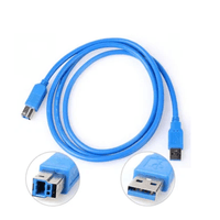 Cable Para Impresora Escaner Usb 3.0 1.5 Metros Mas Velocidad De Transferencia - Azul
