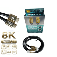 Cable Hdmi 2.1V 8k Ultra Hd 3d 1.5 Metros 4320p Premium 48Gbps HDR PVC