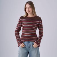 Chompa Mujer Retro Hypnotic Manga Larga
