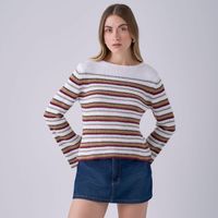 Chompa Mujer Retro Hypnotic Manga Larga