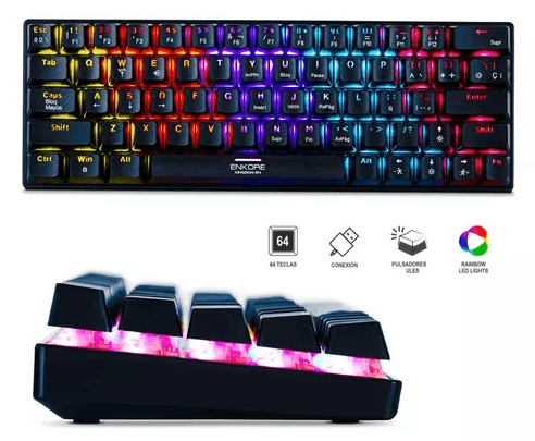 TECLADO MECANICO ENKORE BRAIN - KINGDOM 64 - ENK 1008