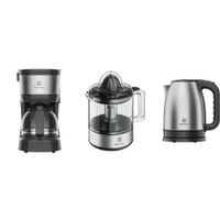 Combo: Cafetera 15 tazas automática ECM10 + Exprimidor de Naranja ECP10 + Hervidor Eléctrico1,8L EEK10 Electrolux