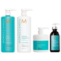 Shampoo 1000ml + Acondicionador + Mask + Crema Moroccanoil Hydration
