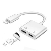 ADAPTADOR CONECTOR XO-NB172A LIGHTNING A DOBLE LIGHTNING (CARGADOR-AUDIO)