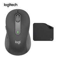 Mouse Logitech Signature M650 Black  + Mouse Pad Mouse Antisalpicaduras