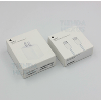 Kit Cargador 20W USB-C + Cable USB-C a USB-C 60W 1M Original para iPhone de Apple