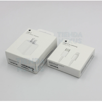Kit Carga Rapida Cargador 20w USB-C y Cable Lightning a USB-C 1M original Apple para iPhone