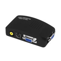 ADAPTADOR CONVERTIDOR RCA TV S-VIDEO A VGA CON CABLES