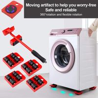 Base Ajustable Kit de 4 Ruedas para Mover Muebles Sofas Lavadoras