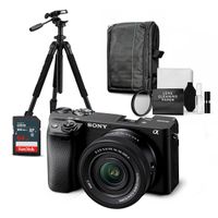 Cámara Sony Alpha a6400 Mirrorless + Lente 16-50mm II + Kit Ultimate de Accesorios