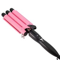 Rizador Profesional Ondulador de 3 Barriles para Cabello - Rosado