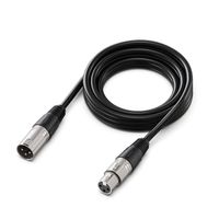Fifine - Cable de Audio XLR de Macho a Hembra de 3 metros