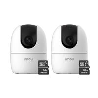 Kit de 2 Cámara de seguridad IMOU Ranger 2 3MP + Micro SD 64GB interior 360° Vision Nocturna